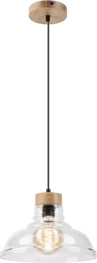 Lampadario a cavo SINGLE 1xE27/60W/230V Ø 28 cm rovere