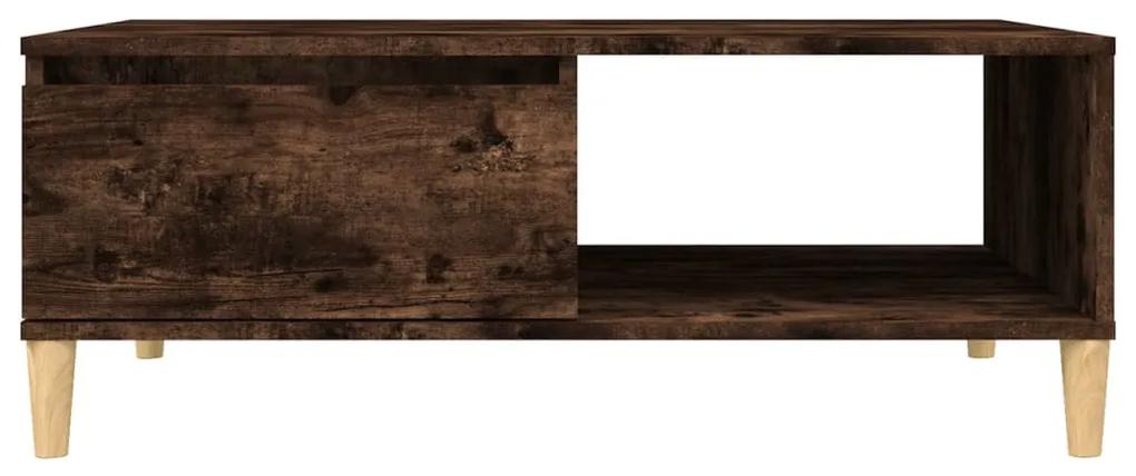 Tavolino da salotto rovere fumo 90x60x35 cm in truciolato