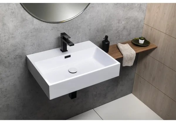 Sapho - Lavabo sospeso AQUATIC 60x46 cm ceramica/bianco