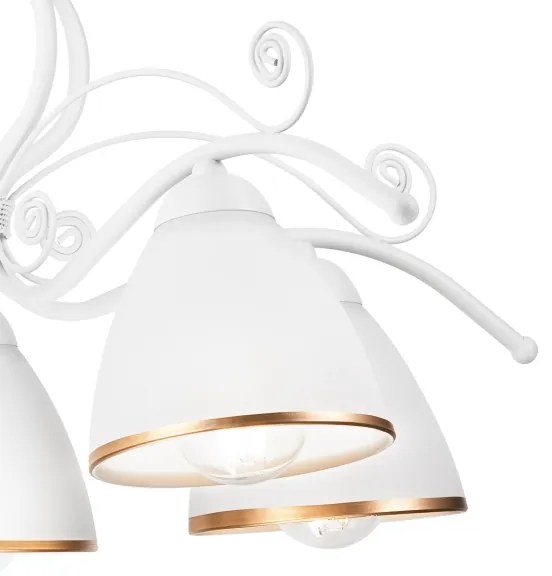 Lampadario a sospensione con catena RETRO II 5xE27/60W/230V bianco