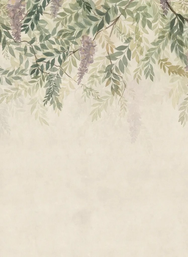 Sandberg Carta da parati panoramica Wisteria - Green