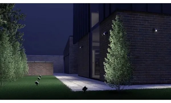 Steinel 058647 - Lampada da esterno con sensore SPOT DUO 2xGU10/7,5W/230V IP44