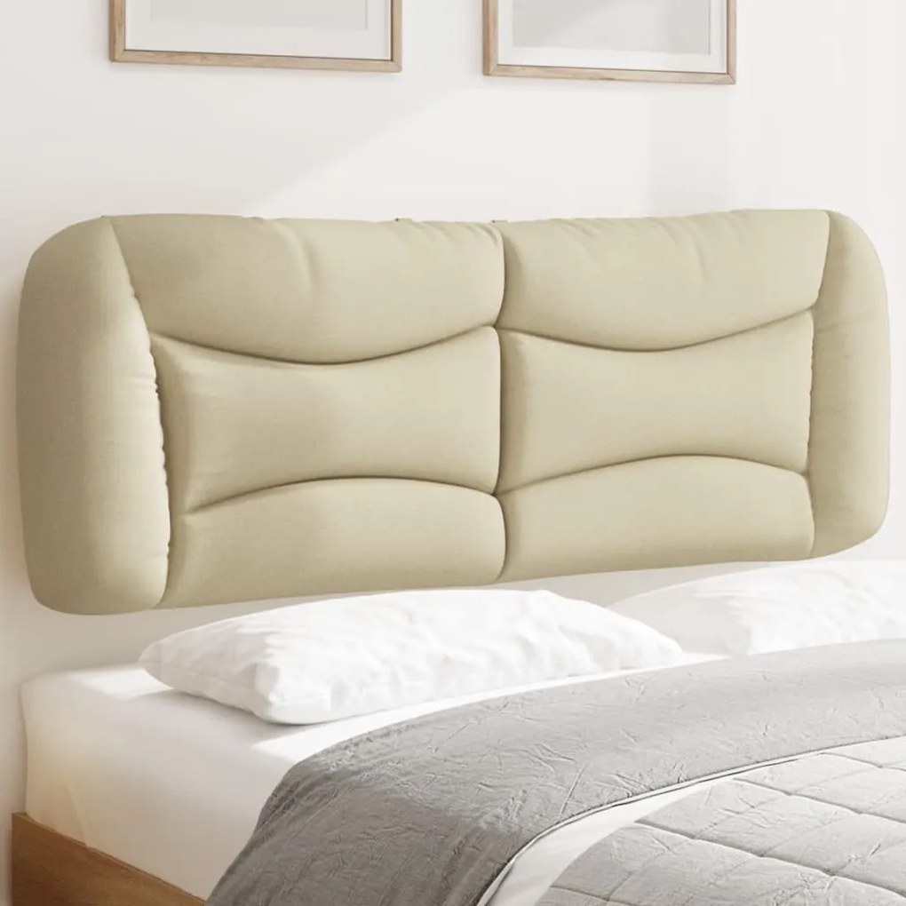Cuscino Testiera Crema 140 Cm İn Tessuto /