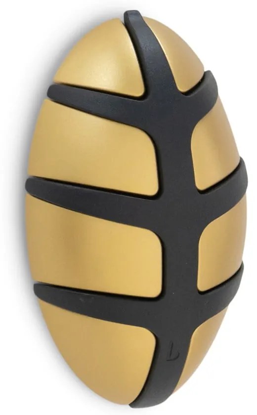 Gancio da parete nero/dorato in plastica Bug – Spinder Design