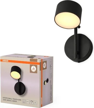 Osram - Lampada da parete dimmerabile a LED DECOR KYOTO LED/12W/230V nera