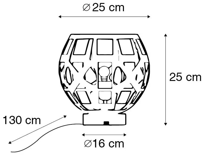 Lampada da tavolo industriale oro antico - Bobby