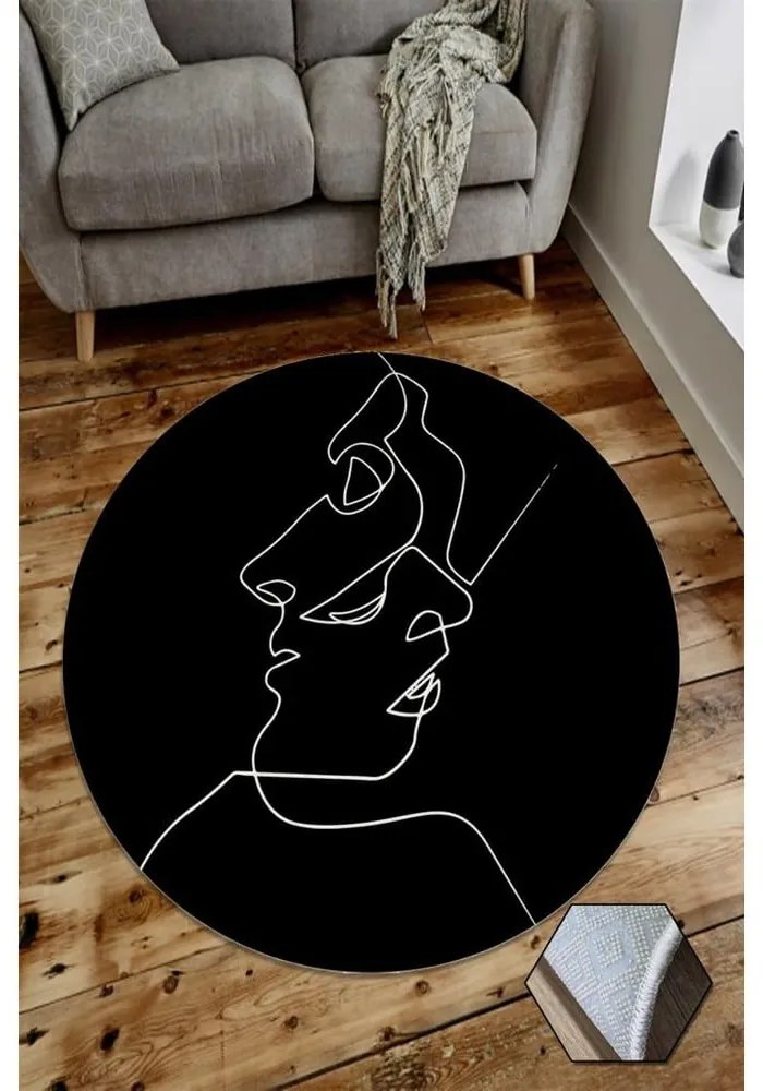 Tappeto Faces, ⌀ 100 cm - Rizzoli