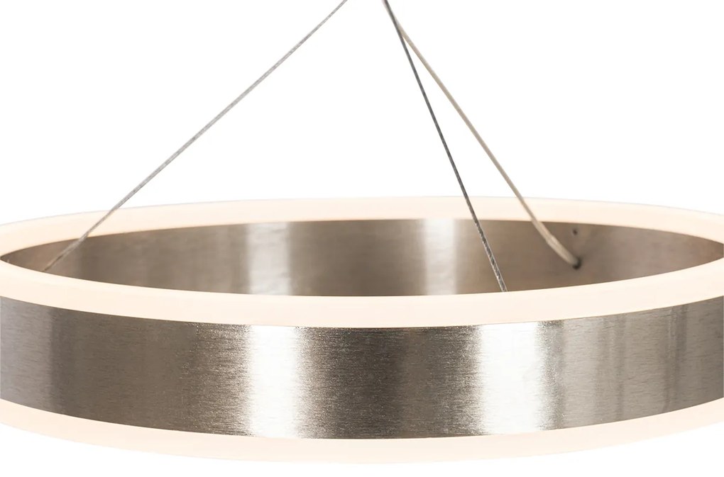 Lampada a sospensione in acciaio rotonda con LED dimmerabile a 3 livelli 3 luci - Lyani
