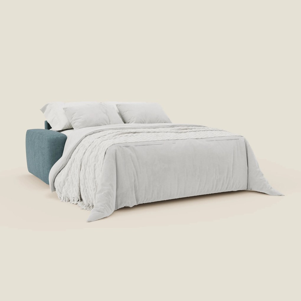 Cloud Divano letto materasso H17 cm dai morbidi cuscini in tessuto impermeabile T06 azzurro