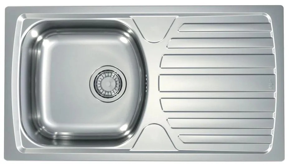 ALVEUS 1136539 - Lavello della cucina BASIC 78x43,5 cm opaco acciaio/satin, uscita grande