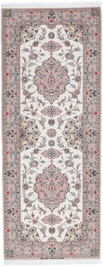 Isfahan Tappeto 90 x 220 (Iran) Annodato A Mano