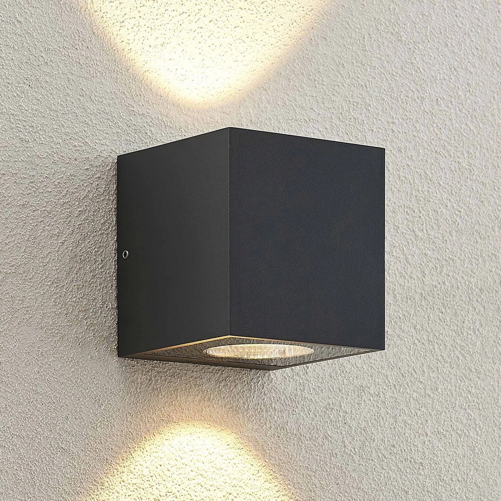 Applique da esterni a LED Tassnim Arcchio, dimmerabile, Nero, Alluminio, Moderno, Applique LED da esterni