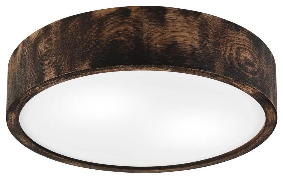 Lampada a soffitto OAK SMOKY 2xE27/15W/230V Ø37,5 cm rovere marrone scuro