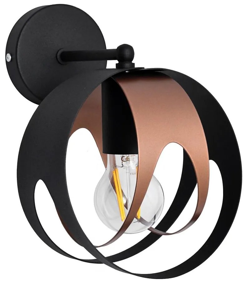 Applique MOONLIGHT 1xE27/15W/230V nero/rame