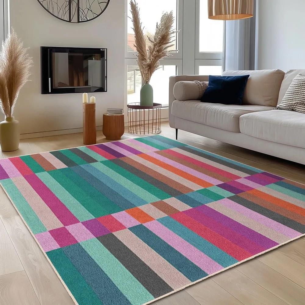 Tappeto turchese lavabile 120x180 cm Acid Rain – Mila Home