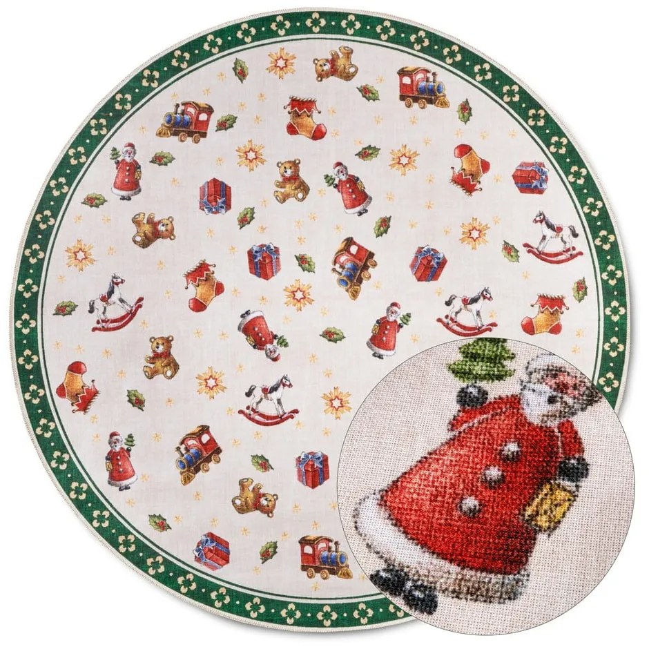 Tappeto rotondo verde con motivo natalizio ø 150 cm Green Christmas - Villeroy&amp;Boch