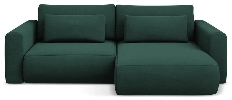 Divano angolare verde allungabile/con contenitore (con penisola a destra/con chaise lounge) Kapua – Makamii