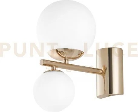 Applique a parete hera oro 2 luci attacco g9 15x23x29cm in metallo ...