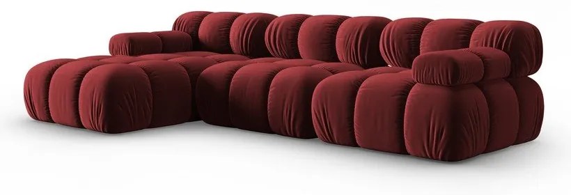 Divano in velluto rosso 285 cm Bellis - Micadoni Home