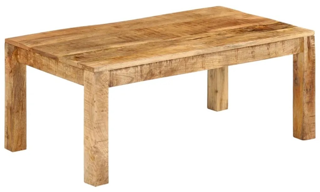 Tavolino Da Salotto 100x55x40 Cm İn Legno Massello Di Mango /