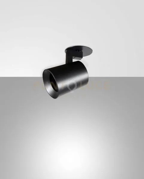 Modo incasso spot nero 1 luce alluminio spazzolato orientabile att...