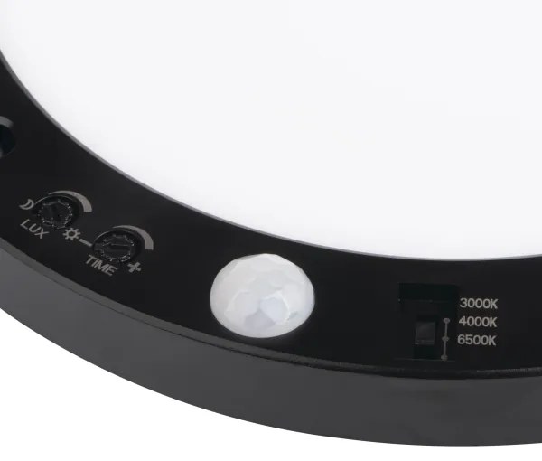 Kanlux 24605 - LED Lampada con sensore 2in1 ERGA LED/17W/230V 3000/4000/6500K nero