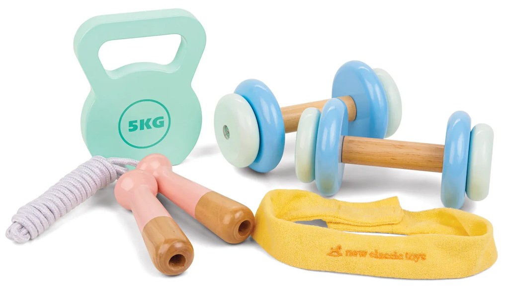 Set fitness in legno per bambini