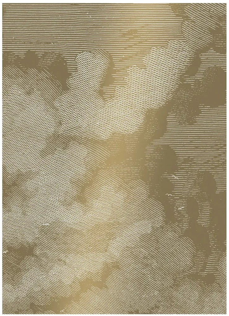 KEK Amsterdam Wandbild Engraved Clouds Gold 2 - M