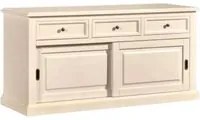 Madia credenza 2 porte scorrevoli legno avorio l.157 p.53 h.78