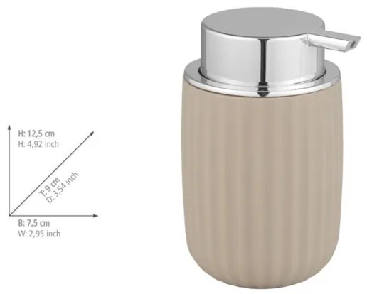 WENKO 25184100 - Dispenser di sapone AGROPOLI 250 ml beige