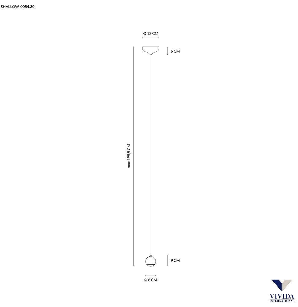 Shallow sospensione 1 luce 5w 3000k