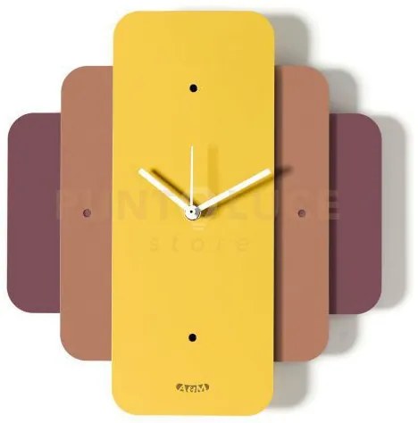 Orologio da parete empire viola ametista ,mocha mousse ,ocra in fer...