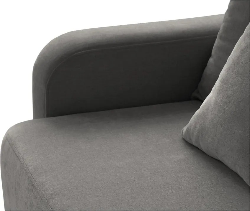 Divano grigio allungabile con contenitore 231 cm Elen – Micadoni