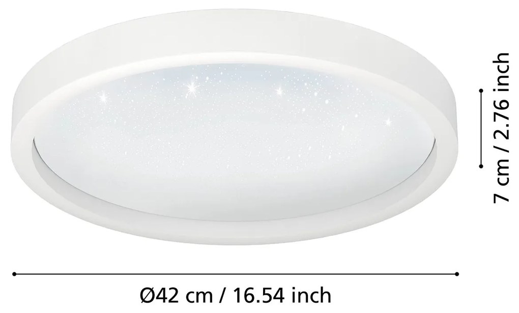 Plafoniera Moderna Montemorelos-Z Alluminio Bianco Luce Led Integrato 17,8W