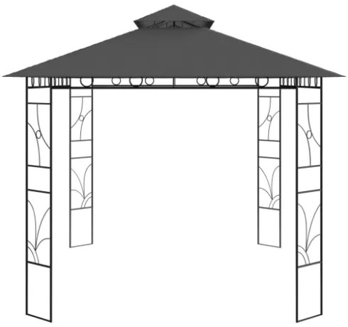 Gazebo 4x3x2,7 m Antracite 160 g/m²