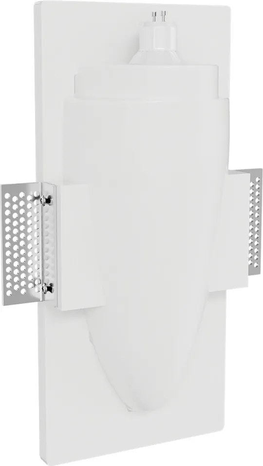 Applique da Incasso Segnapasso GU10 Curva in Gesso Pitturabile
