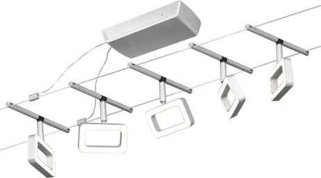 Paulmann 94481 - Set da 5 faretti LED da 4,8 W per sistema a cavo 230 V
