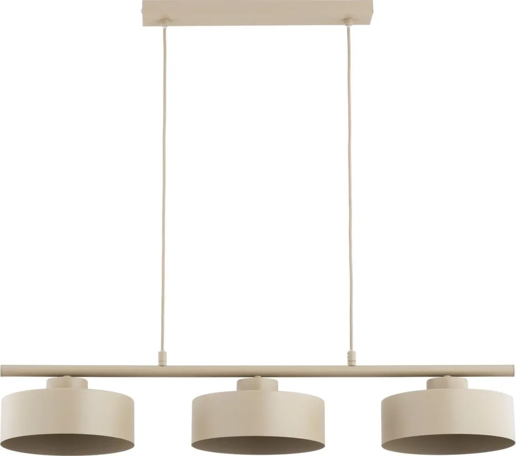 Lampadario a sospensione su cavo SELIA 3xE27/15W/230V beige