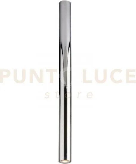 Plafoniera-faretto fluke tonda cromo 1 luce attacco gu10 5,5x5,5x75cm