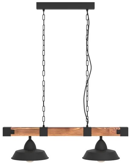 Eglo 44085 - Lampadario a catena OLDBURY 2xE27/60W/230V