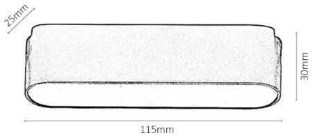 Rabalux 70100-LED Plafoniera per binario monofase LiTrack 6W/24V 3000K 11,5 cm