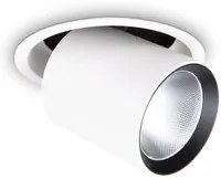 Faretto Tubolare Moderno Nova Alluminio Bianco 1 Luce 30W 3000K Luce Calda