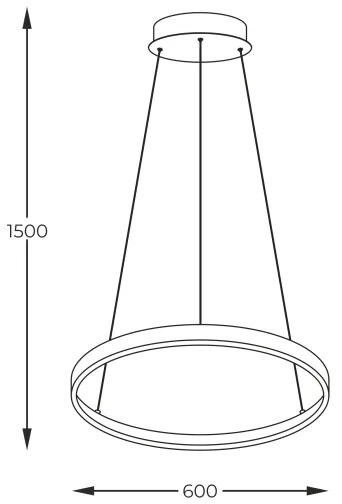Zuma Line 2023201-GD60 - Lampadario LED a sospensione con filo BRENO LED/28W/230V 3000/4000/6000K