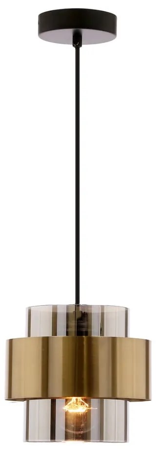 Lampadario nero con paralume in vetro ø 18 cm Spiega – Candellux Lighting