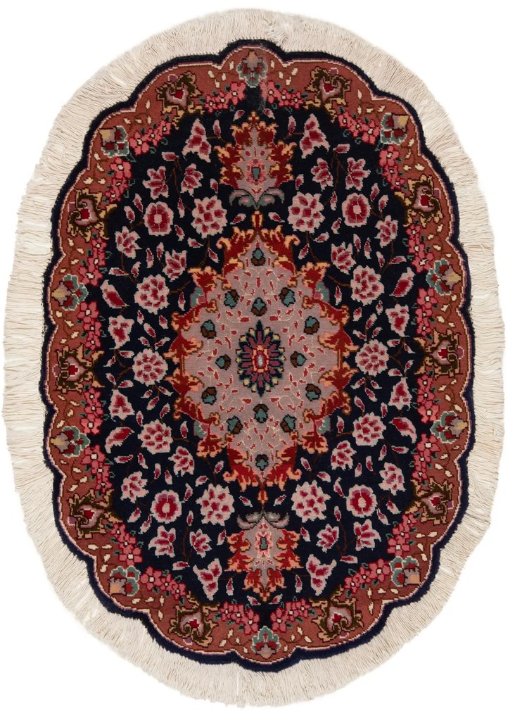 Tabriz Tappeto 80x60 (Iran) Annodato A Mano