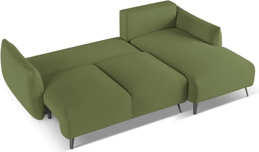 Divano angolare verde (con penisola a destra) Malie – Makamii