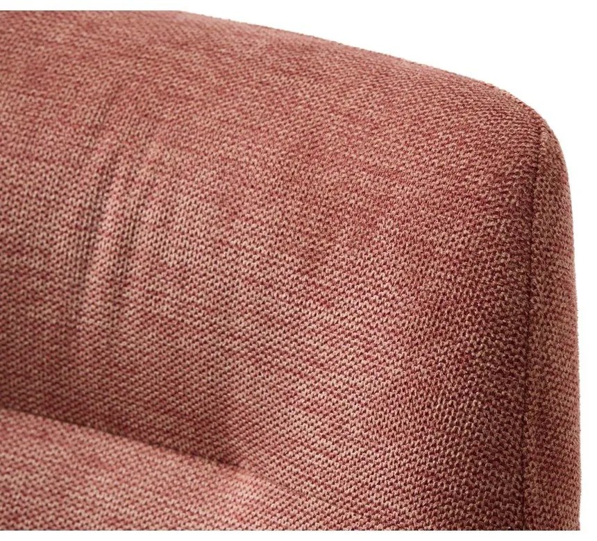 Sedia da pranzo rosa in imbottito con braccioli Roxana – Unique Furniture