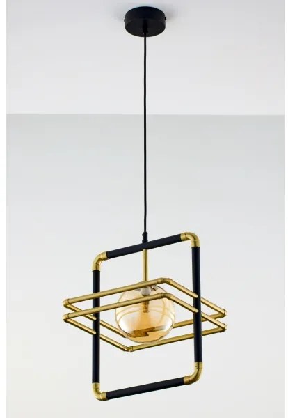 Jupiter 2025 - Lampadario a sospensione con filo FIORI 1xG9/10W/230V nero/oro/beige