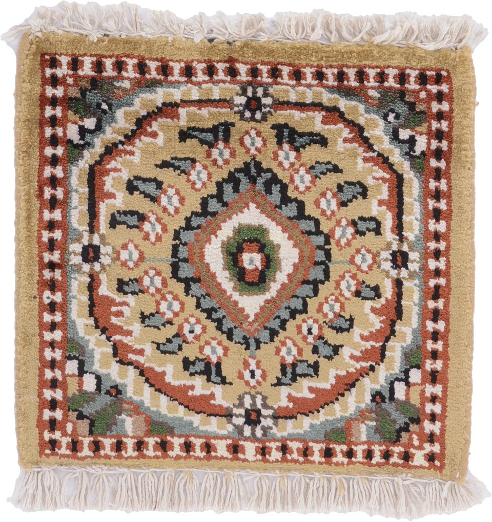 Agra Tappeto 30 x 30 (Indian) Annodato A Mano