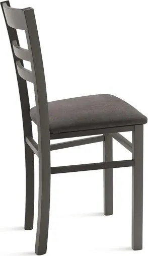 Sedia imbottita in tessuto Grigio Scuro e sruttura in legno HOLLY 2 sedie